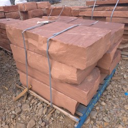 4'L X 6-10" Rise Red Cliff Stone Steps