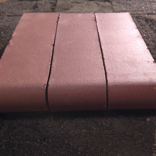 Clay 12" Bullnose Pavers - Mountain Red