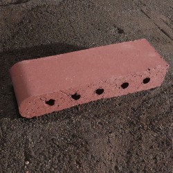 Clay 12" Bullnose Pavers - Mountain Red