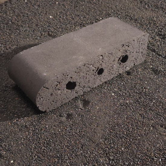 Clay 9" Bullnose Pavers - Midnight Black