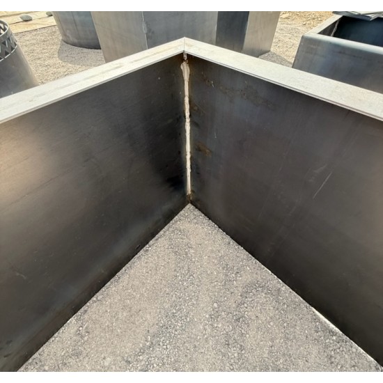 4' W x 8' L X 2" H Corten Steel Planter Box