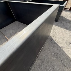 4' W x 8' L X 2" H Corten Steel Planter Box