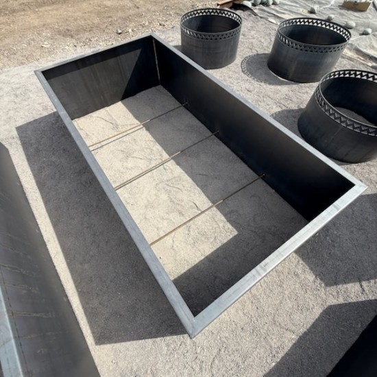 4' W x 8' L X 2" H Corten Steel Planter Box