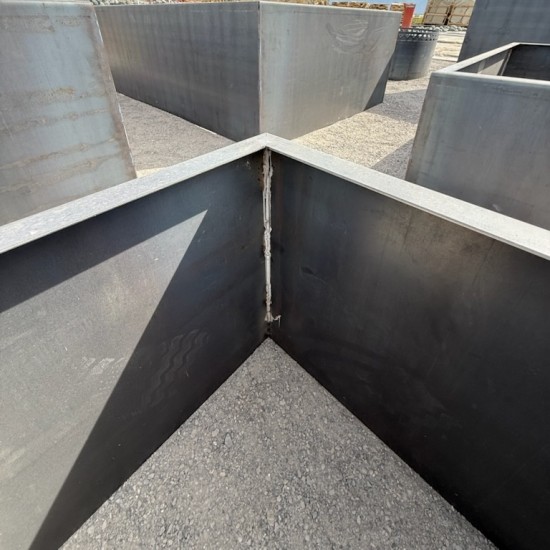 1.5' W x 4' L x 1.5' H Corten Steel Long Planter Box