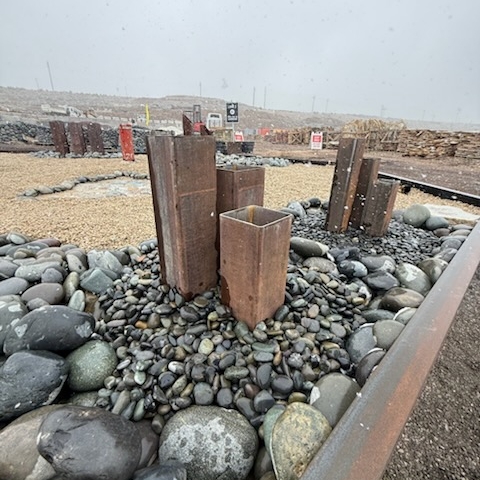 Triple Pillar (6" - Clustered) Steel Water Feature