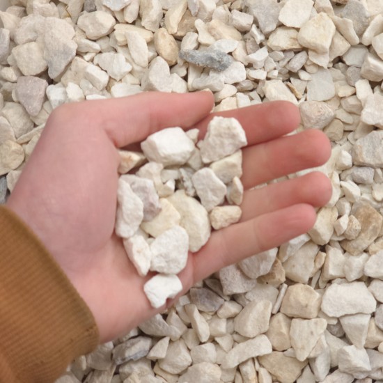 1/2" White Marble Stone