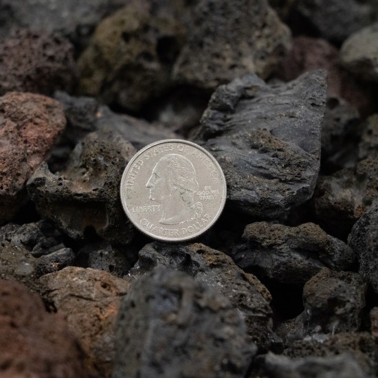 1-2" Black Lava Rock