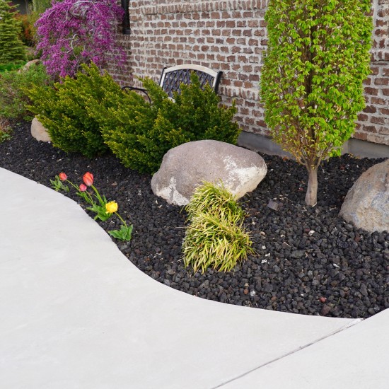 1-2" Black Lava Rock