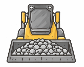 Skid steer loading gravel