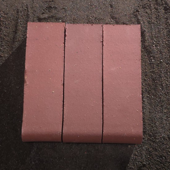 Clay 12" Bullnose Pavers - Mountain Red
