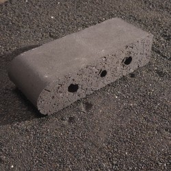 Clay 9" Bullnose Pavers - Midnight Black