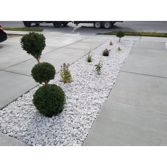 1 1/2" White Marble Stone