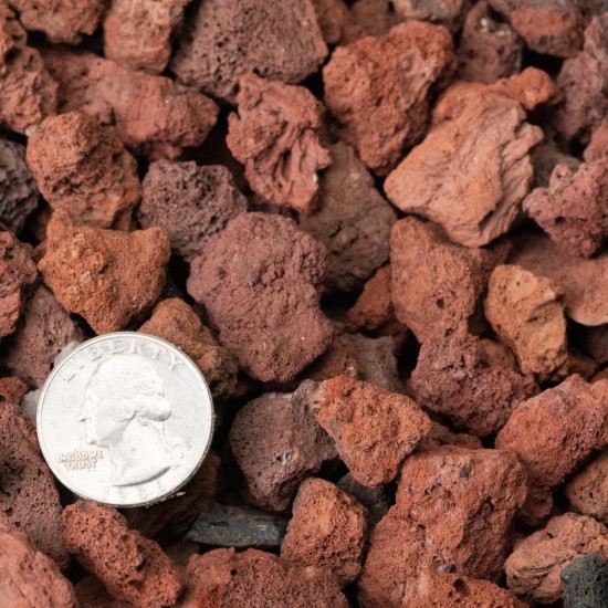 1" Red Lava Rock
