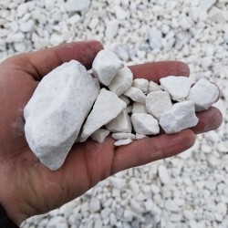 1 1/2" White Marble Stone